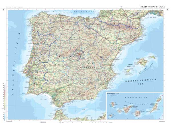 Map of Spain.  Click to download large printable map of Spain.
